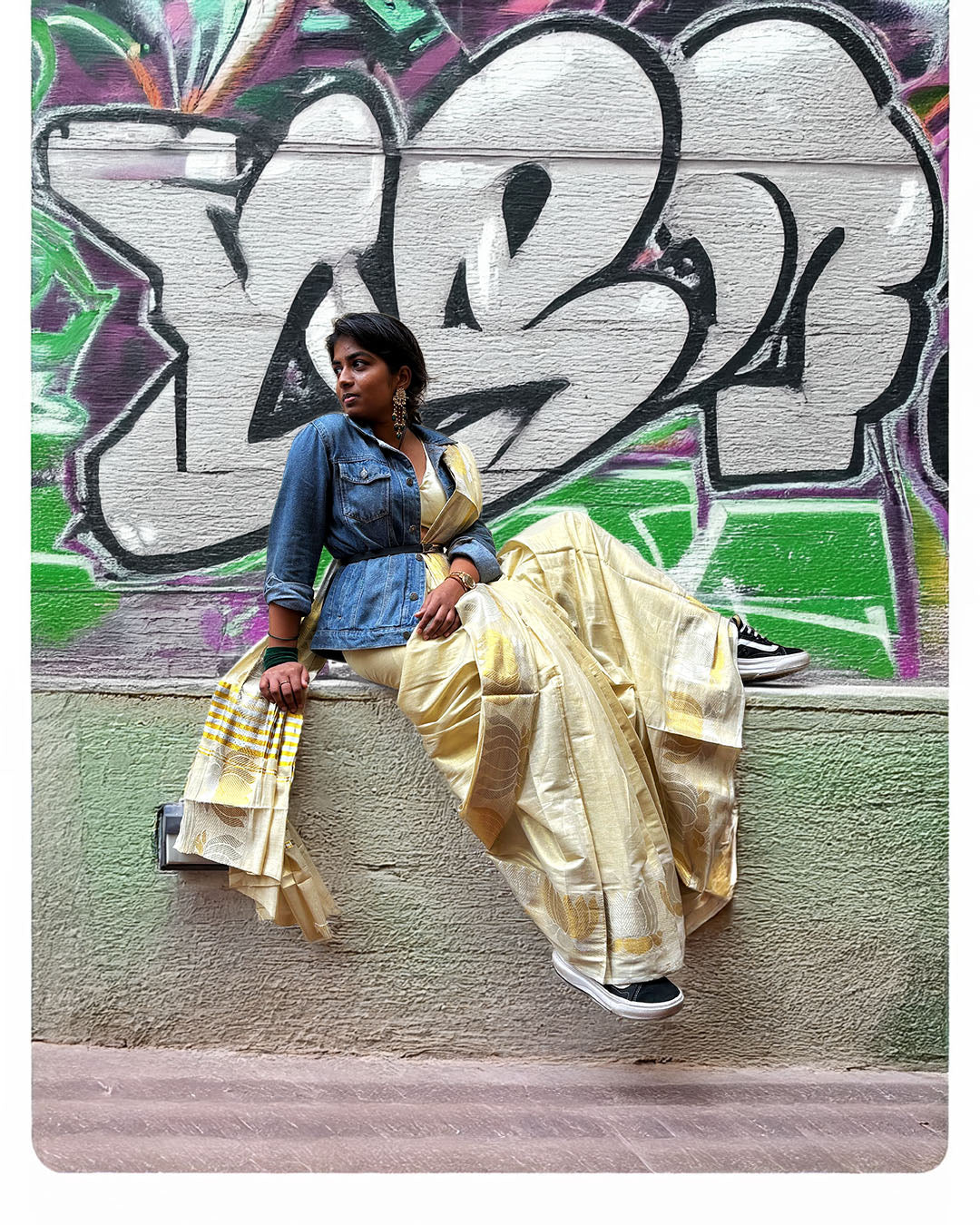 Whispers of Lotus - Tissue Kasavu saree