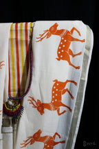 Meadow Muse - Printed Kerala Handloom Saree
