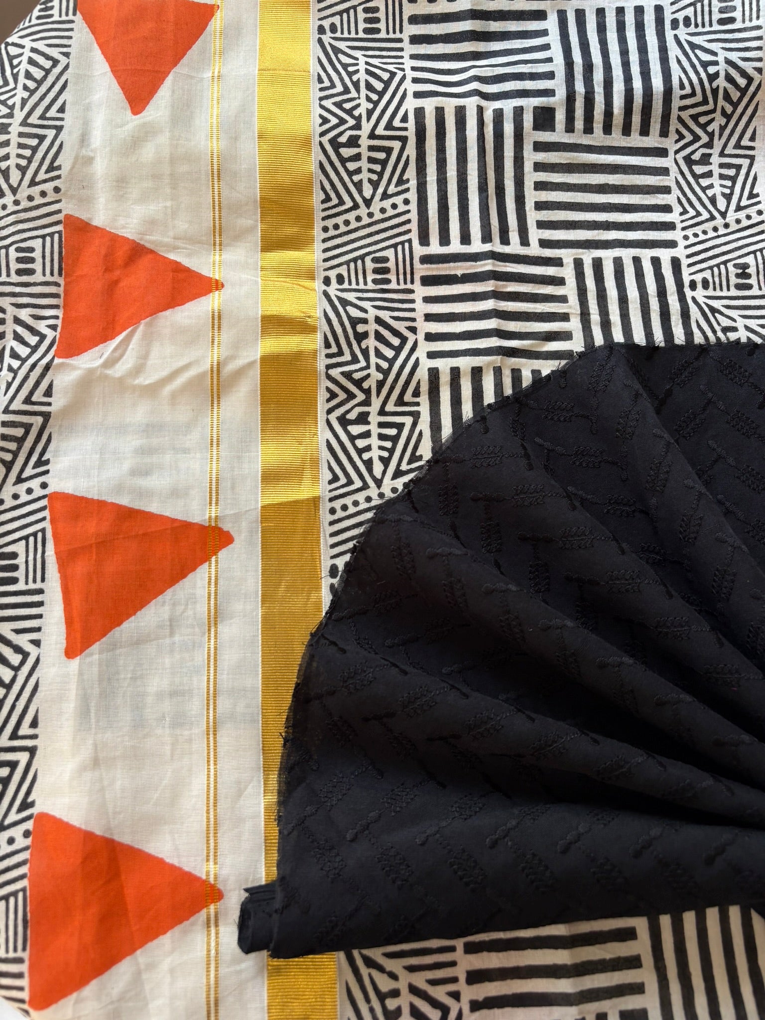 Vezhambal - Hand Block Printed Handwoven Cotton Saree