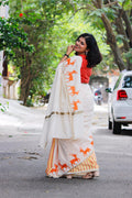 Meadow Muse - Printed Kerala Handloom Saree