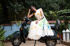 Petals and Sunshine - Printed Keral Handloom Saree