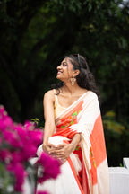 Blush Petals - Printed Kerala Handloom Saree