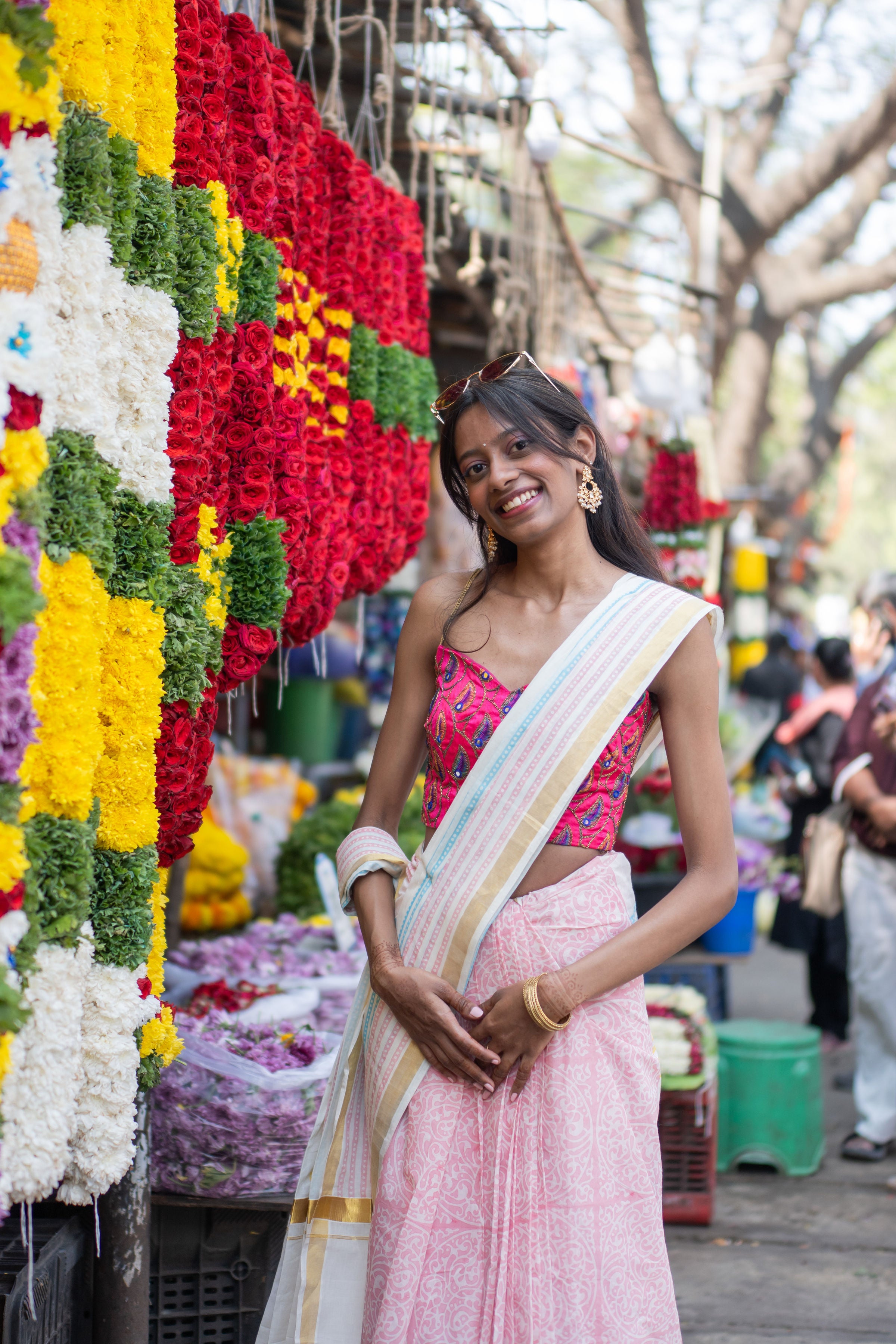 Bombay Mittai - Hand Block Printed Handwoven Cotton Saree