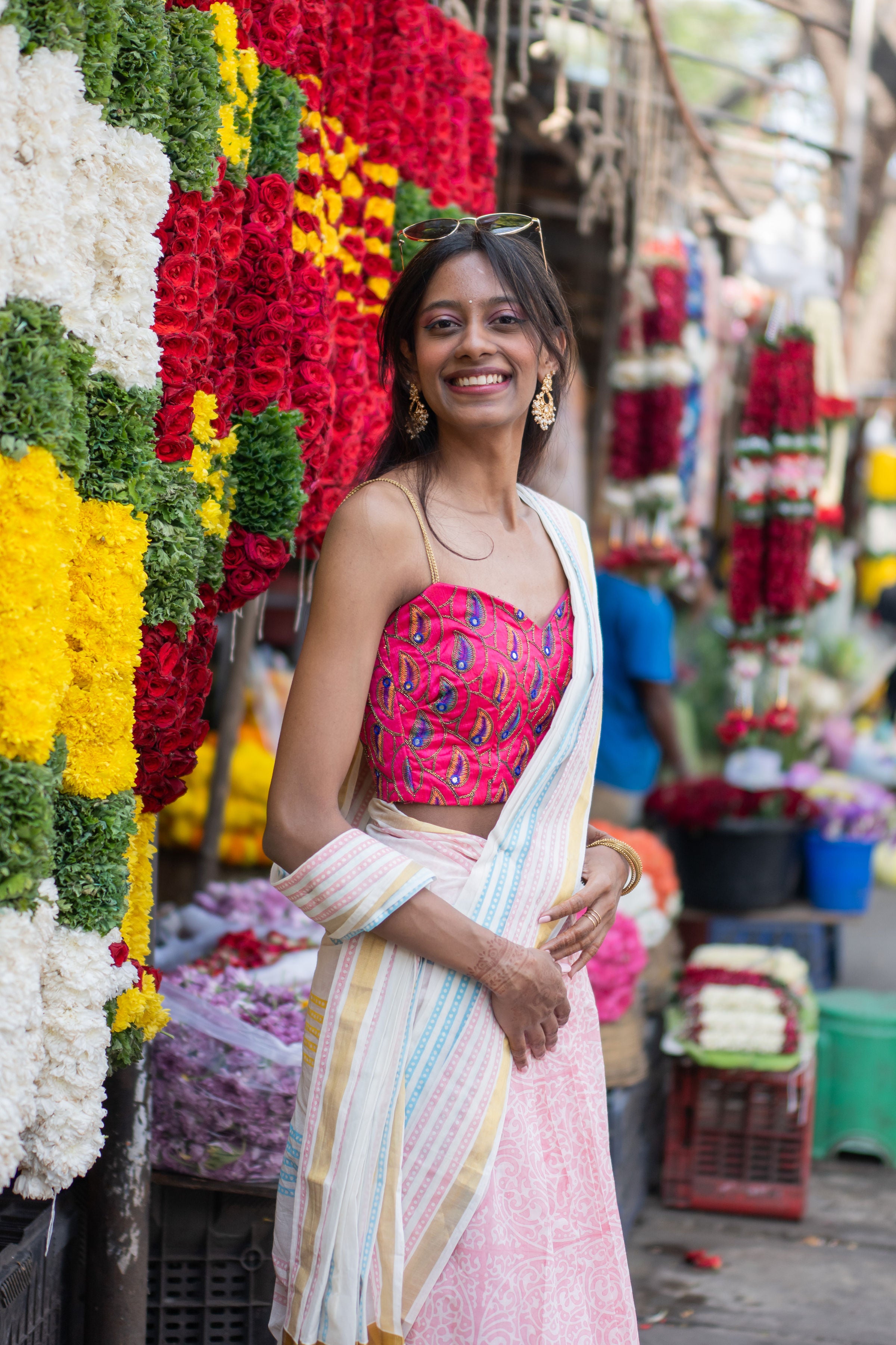 Bombay Mittai - Hand Block Printed Handwoven Cotton Saree