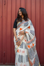 Vezhambal - Hand Block Printed Handwoven Cotton Saree