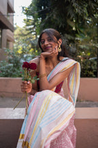Bombay Mittai - Hand Block Printed Handwoven Cotton Saree