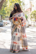 Vezhambal - Hand Block Printed Handwoven Cotton Saree