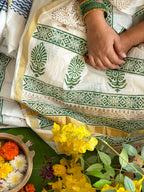 Thanal - Hand Block Printed Handwoven Cotton Saree